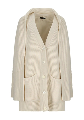Canessa ribbed buttoned cardigan - Neutrals