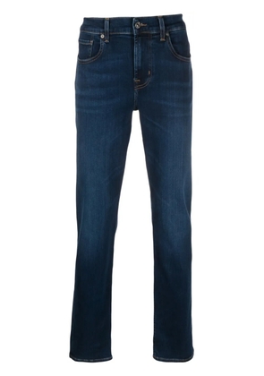 7 For All Mankind mid-rise tapered-leg jeans - Blue