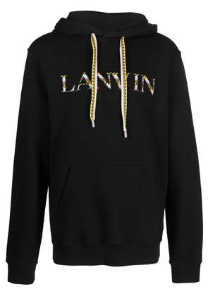 Lanvin embroidered-logo hoodie - Black