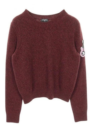 CHANEL Pre-Owned 1986-1988 Coco Mark logo patch sweater - Red