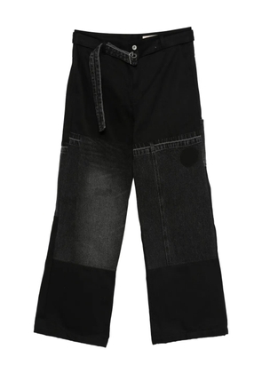 JiyongKim belted trousers - Black