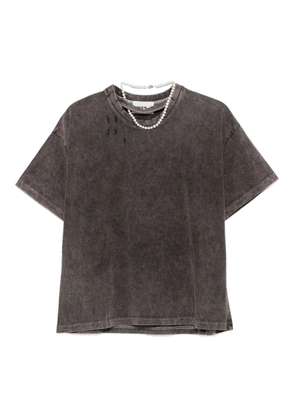 Seen Users acid-wash cotton T-shirt - Black