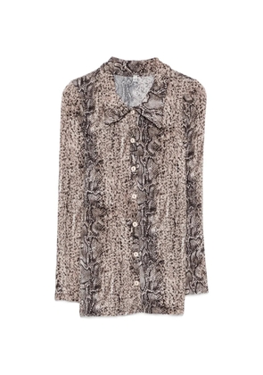 Baserange Cosme snakes-pattern shirt - Neutrals