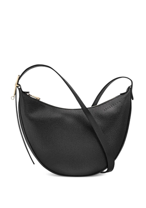 Longchamp small Le Foulonné leather cross body bag - Black