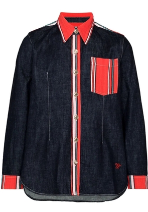 Wales Bonner Cotonou patch pocket denim shirt - Blue
