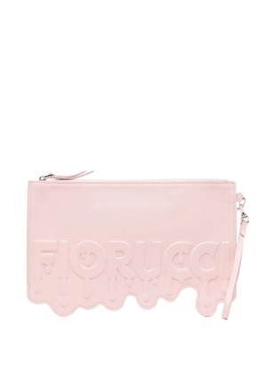 Fiorucci melted leather clutch bag - Pink