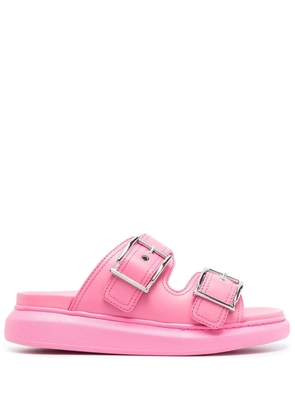 Alexander McQueen 50mm double-buckle sandals - Pink