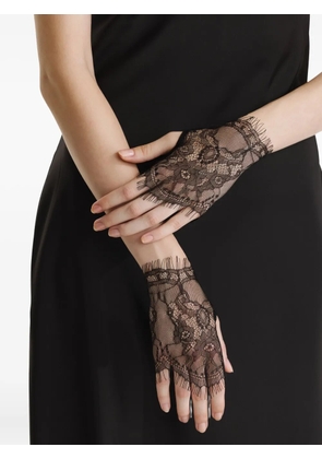 2310 STUDIO lace fingerless gloves - Black