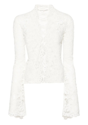 MANURÍ Sally lace bouse - White