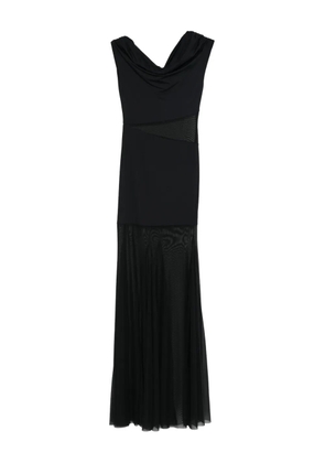 AXEL 113 Noire mesh panel maxi dress - Black
