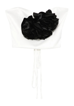 RHIZOME bloom flower corset - White