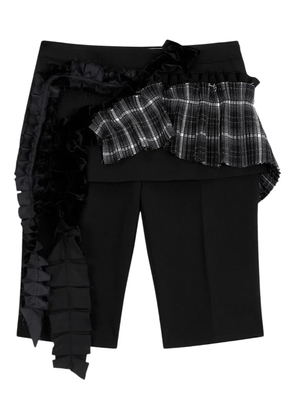 Open YY layered shorts - Black