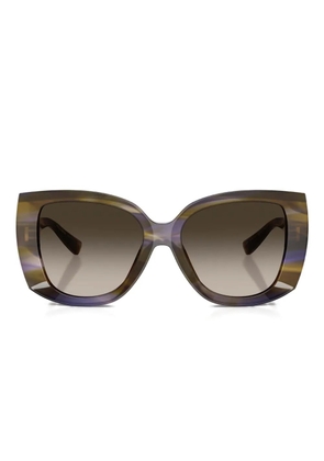 Dolce & Gabbana Eyewear striped geometric sunglasses - Green