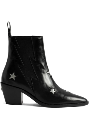 Zadig&Voltaire 60mm Tyler stars lightning boots - Black