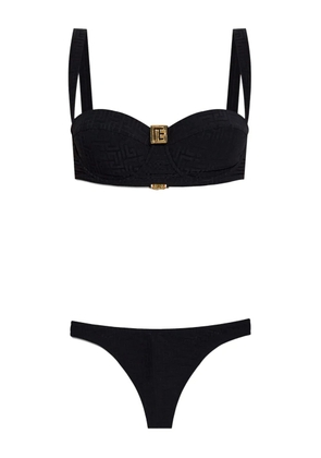 Balmain logo plaque bikini - Black