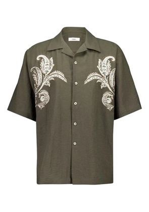 COMMAS paisley-embroidered shirt - Green