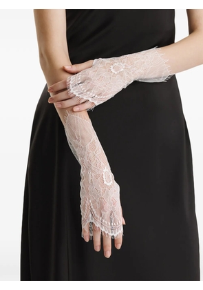 2310 STUDIO floral-lace gloves - White