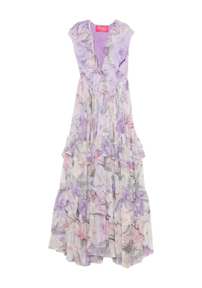 MIAU by Clara Rotescu floral-print maxi dress - Purple