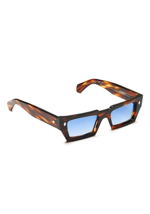 Kador Disko geometric-frame sunglasses - Brown