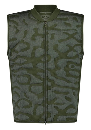 Y-3 zip-up gilet - Green