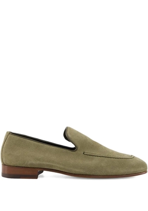 Manolo Blahnik suede loafers - Green