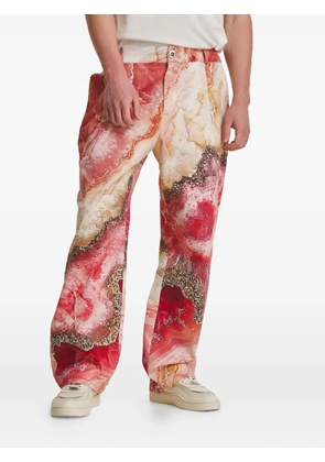 IRINA VOINEA printed trousers - Pink