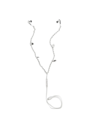 Diesel charm-detail wired earbuds - Silver