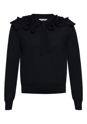 Comme Des Garçons Comme Des Garçons ruffle-detailing cardigan - Black