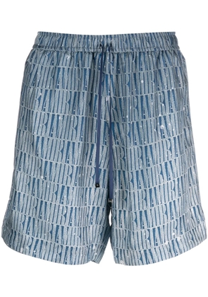 AMIRI gradient drawstring shorts - Blue