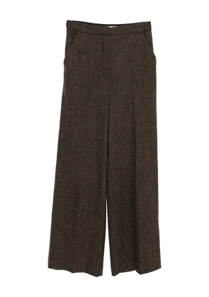 Yves Salomon flannel tailored trousers - Brown