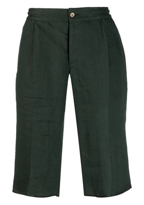 Kiton linen Bermuda shorts - Green