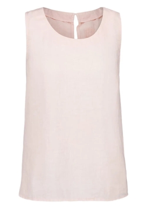120% Lino sleeveless linen top - Pink