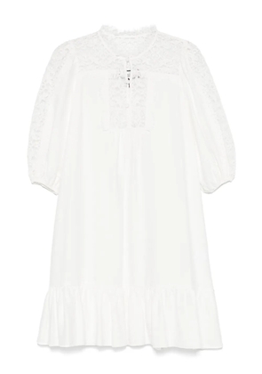 NISSA lace-embellished dress - White