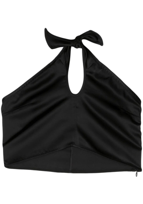 REMAIN knot satin bandeau top - Black
