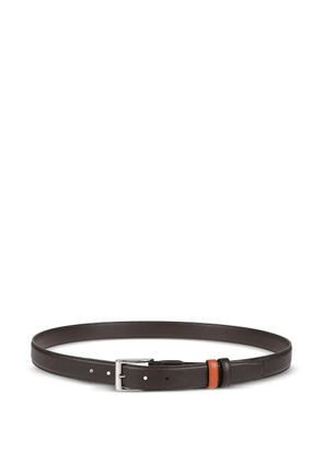 Hogan grained-leather buckle belt - Black