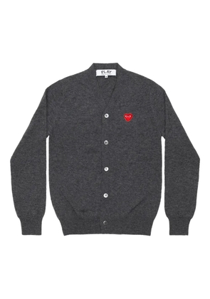 Comme Des Garçons Play Heart-appliqué cardigan - Grey