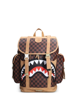 Sprayground checkerboard-pattern backpack - Brown