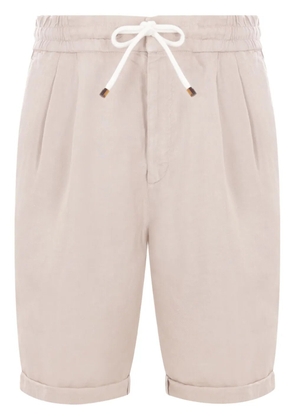 Brunello Cucinelli linen track shorts - Neutrals