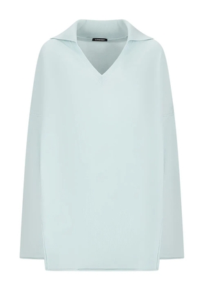 Canessa V-neck polo-neck sweater - Blue