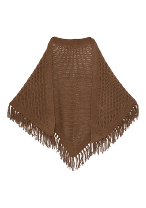 Hemisphere fringed scarf - Brown