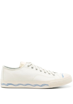 visvim wave-print sneakers - White