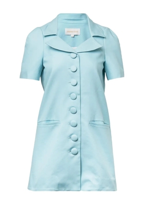 SHUSHU/TONG buttoned short-sleeve mini dress - Blue