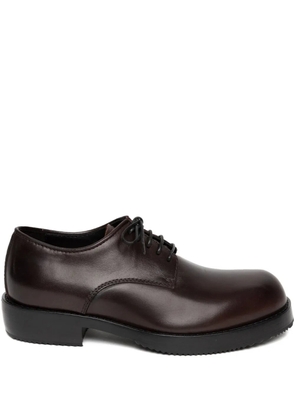 DRIES VAN NOTEN leather lace-up derby shoes - Brown