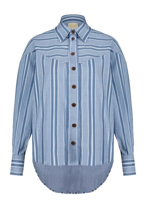 PAULA striped-pattern shirt - Blue