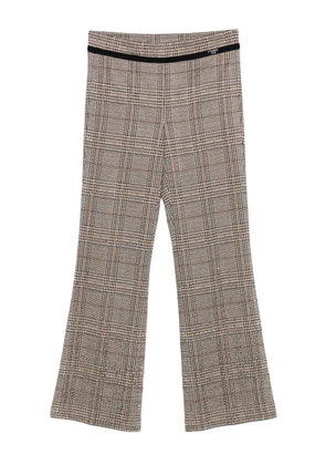 Cambio check-embellished trousers - Neutrals