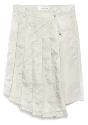 Feng Chen Wang pleat detailing skirt - Grey