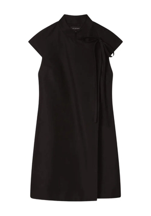 Lee Mathews Alberta tie-detail mini dress - Black