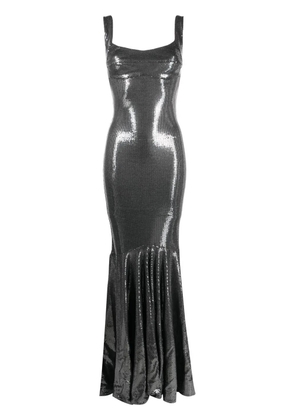 Atu Body Couture sequinned sleeveless gown - Grey