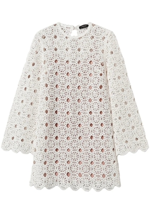 TWINSET crochet-knit mini dress - White