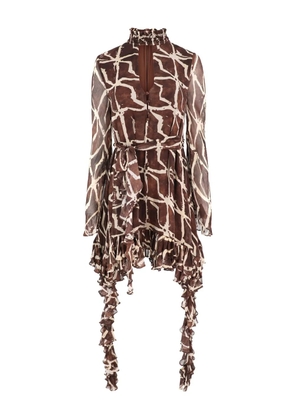 Alexis Amalia ruffled mini dress - Brown